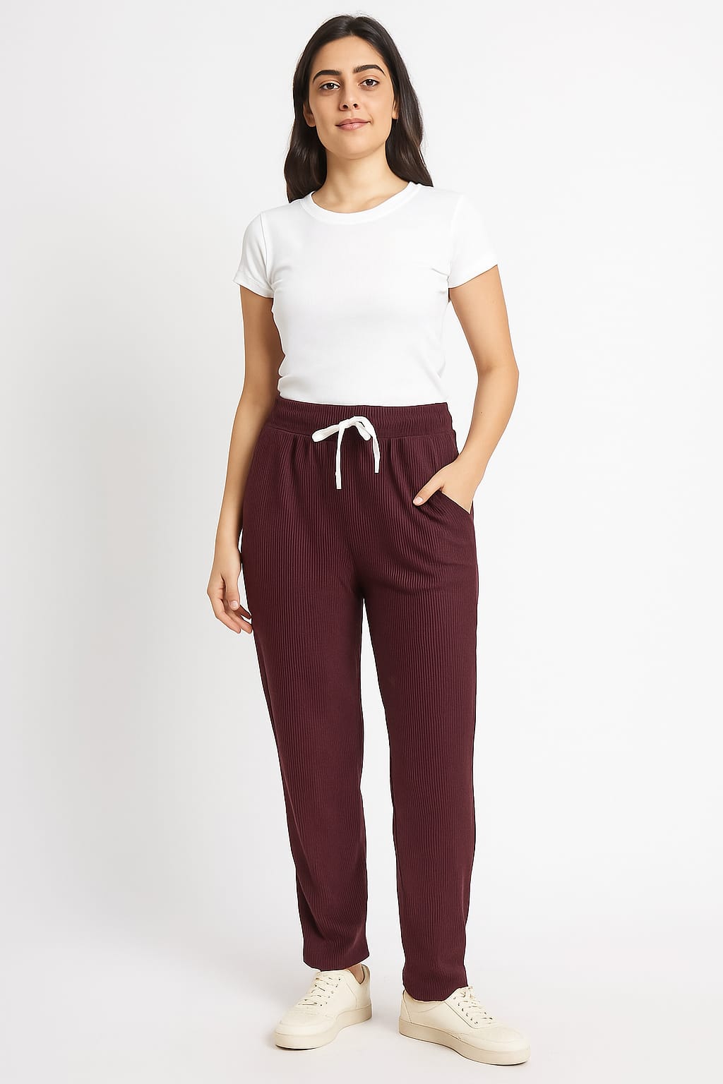 Perfect Women Lounge Pants | Ribbed Elastic Waist Joggers - Image 2
