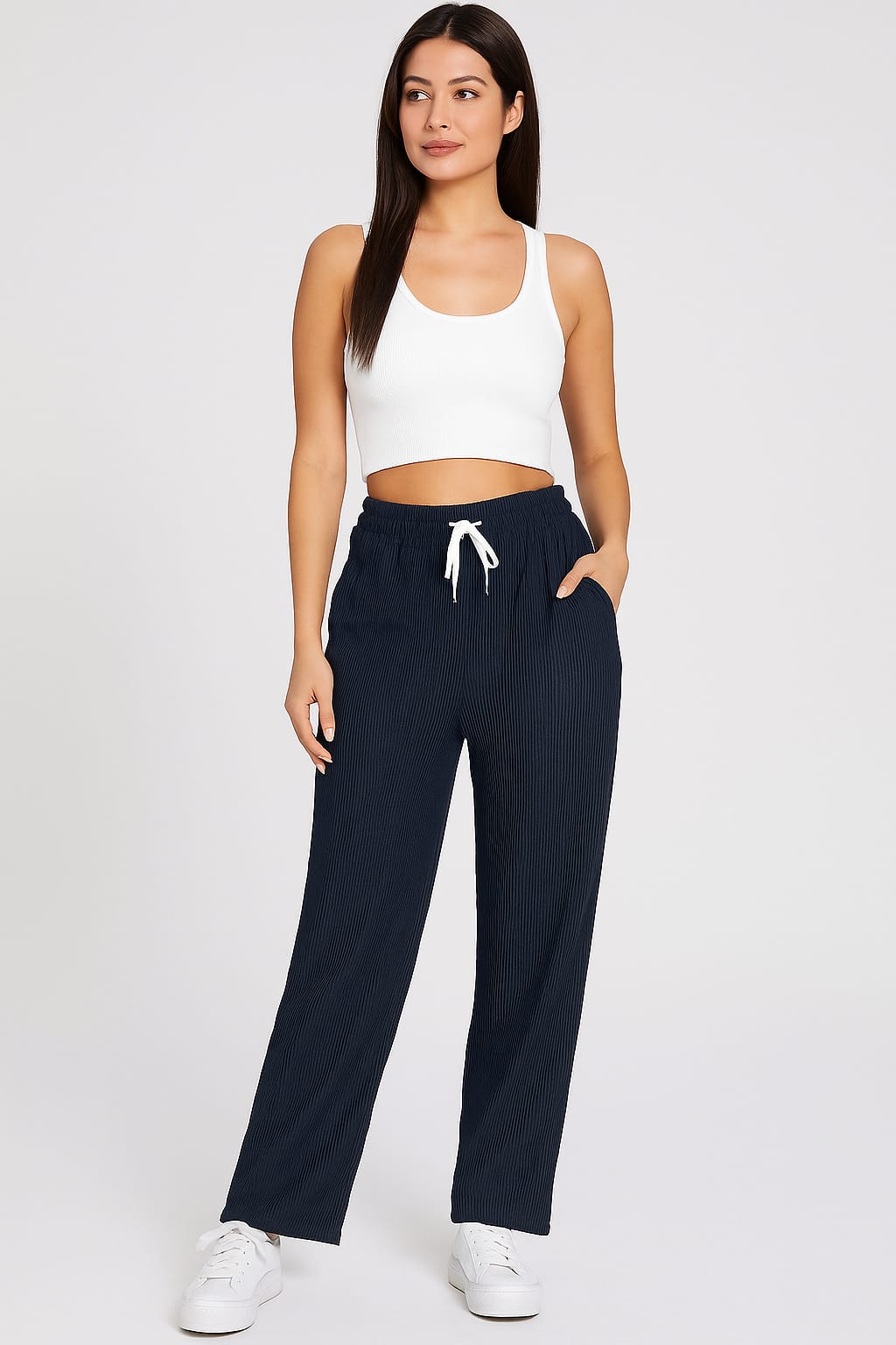 Perfect Women Lounge Pants | Ribbed Elastic Waist Joggers - Image 4