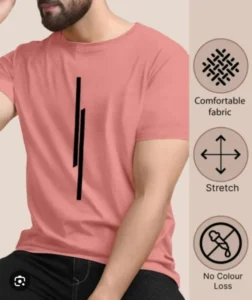 Stylish Salmon Pink T-Shirt